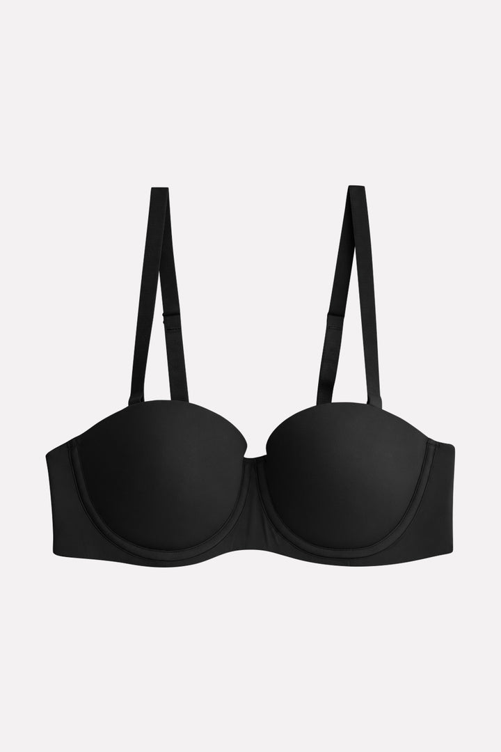 Womens Padded Underwire Adjustable Straps Balconette Bra