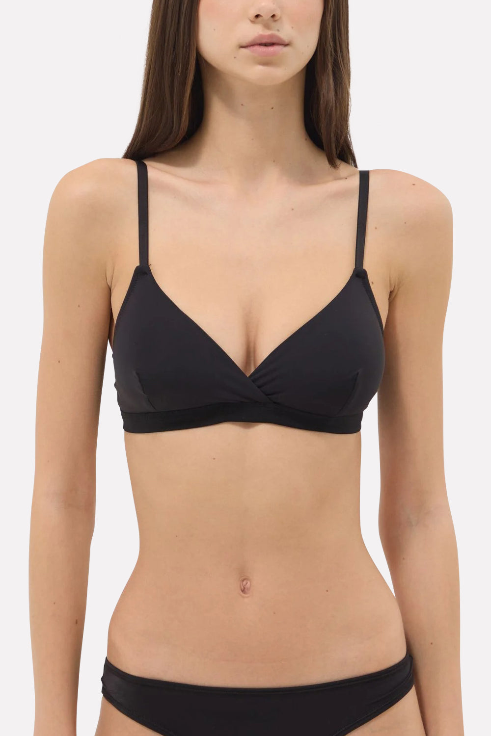 Womens Soft Stretch Fabric Adjustable Straps Triangle Bra