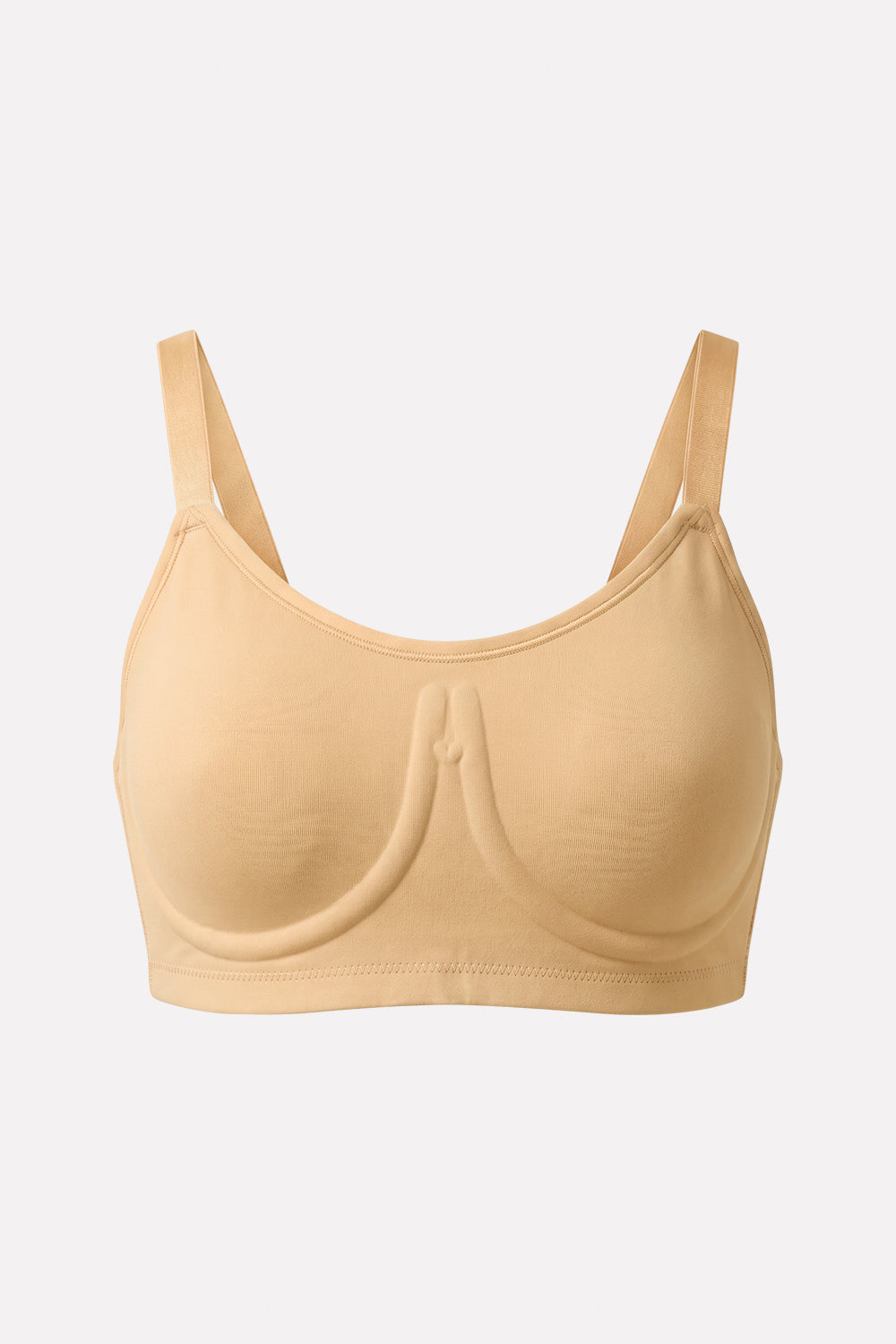 Womens Full Coverage Wire-Free Adjustable Straps T-Shirt Bra