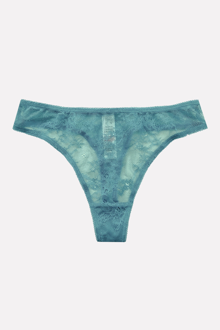 Ladies Mid Rise Lace Front Thong