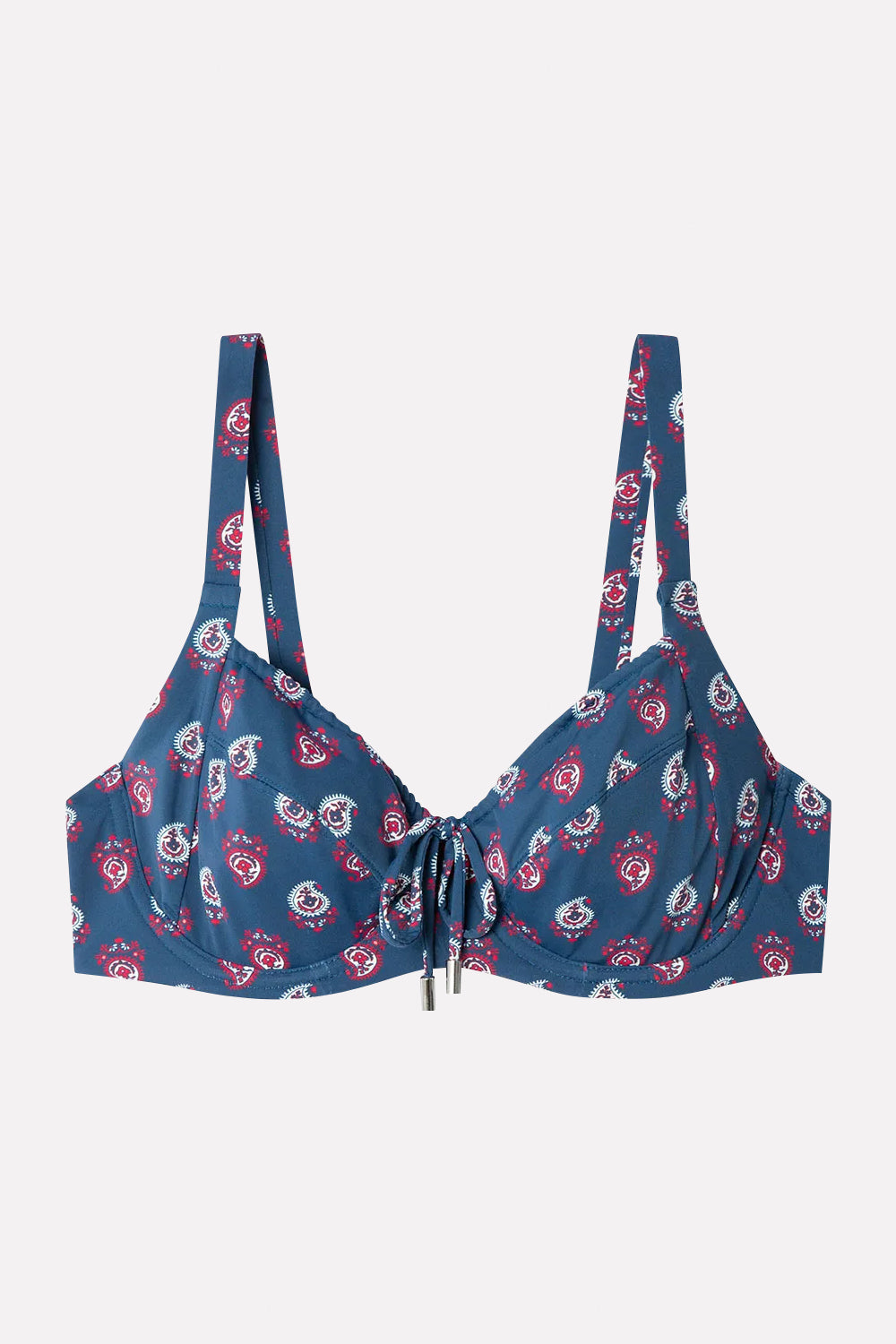 Womens Printed Underwired Non-Padded Bikini Bra