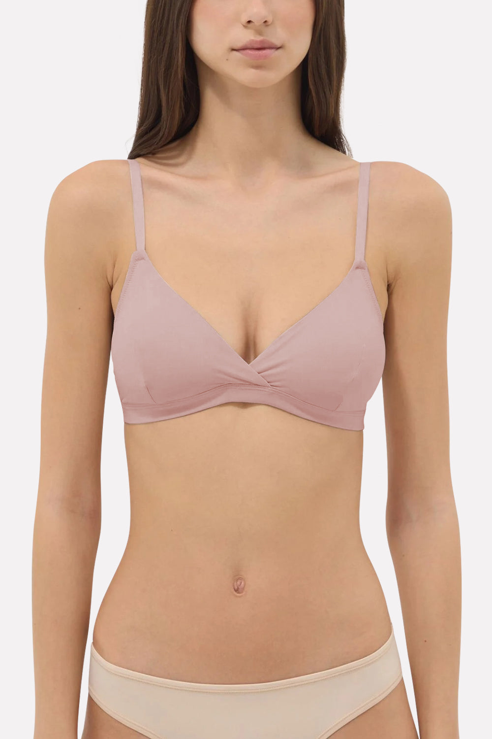 Womens Soft Stretch Fabric Adjustable Straps Triangle Bra