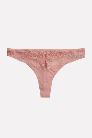 Womens Ultra-Soft & Seamless Comfort Lace Thong