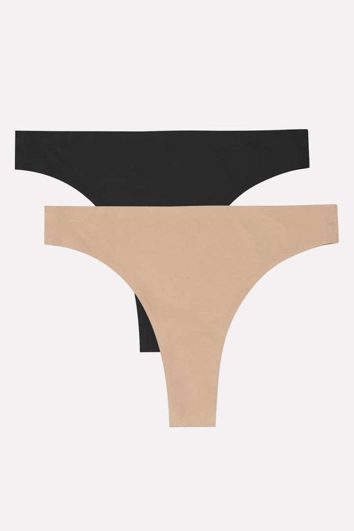 Womens Seamless Mid Rise Ultra Soft Invisible Brazilian Brief Panty