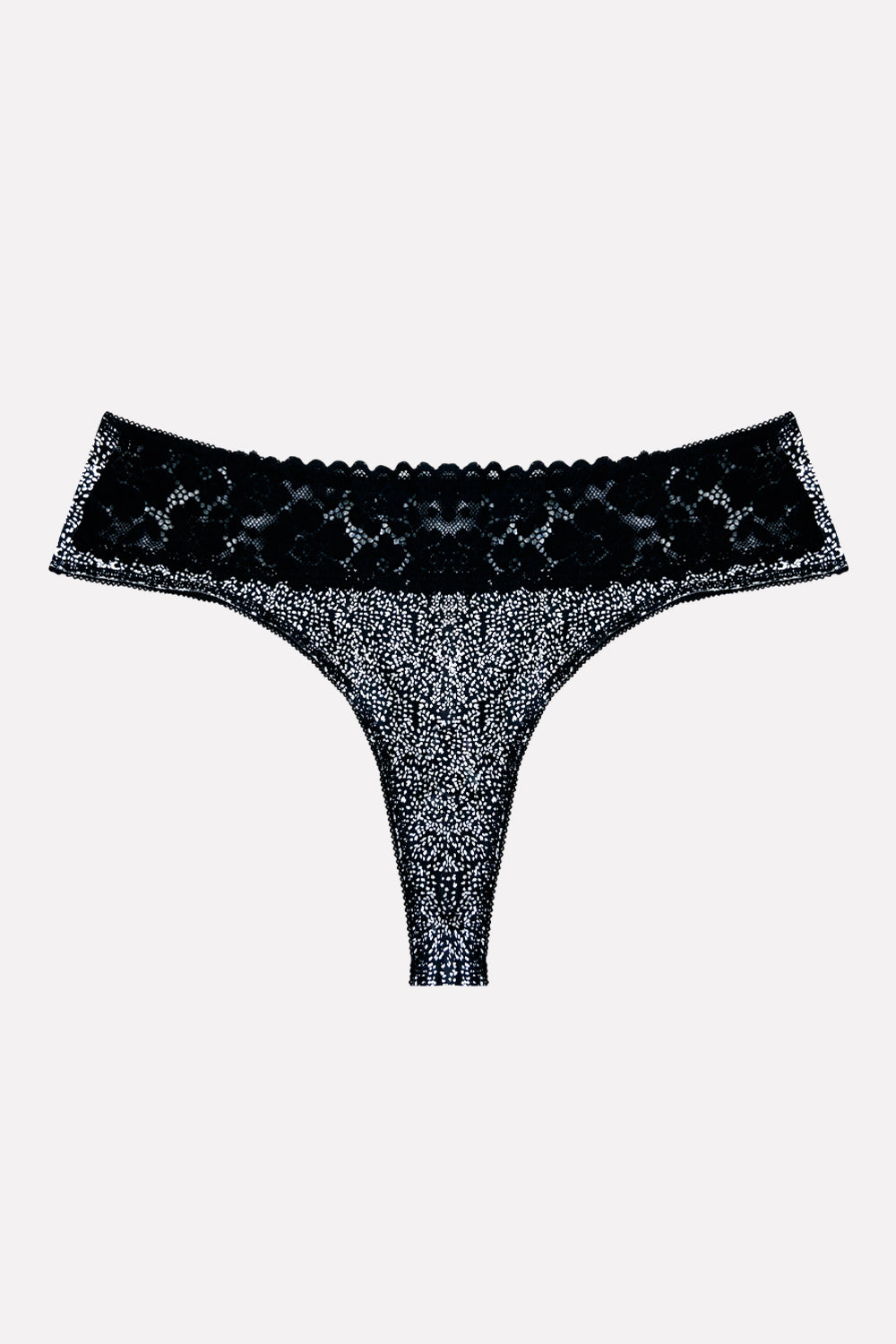 Ladies Mid Rise Lace Front Thong