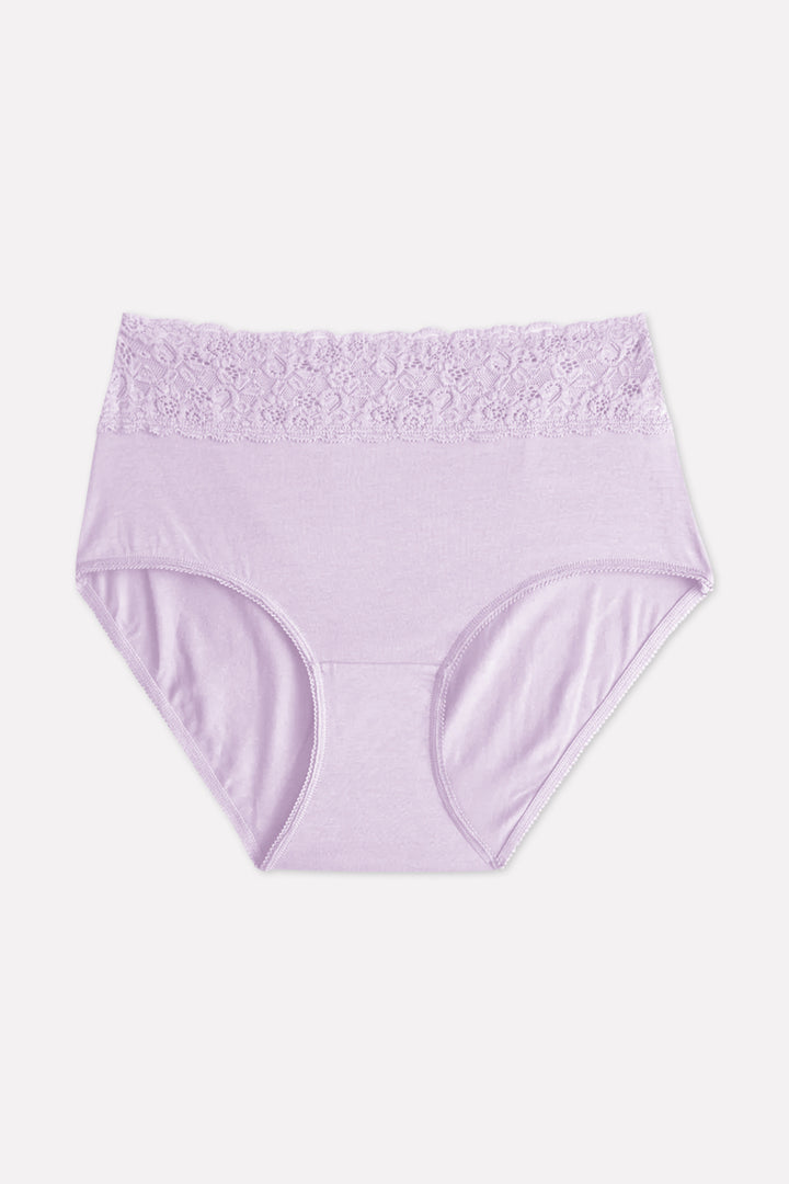Ladies High Waisted Full Back Cover Printed Brief Panty