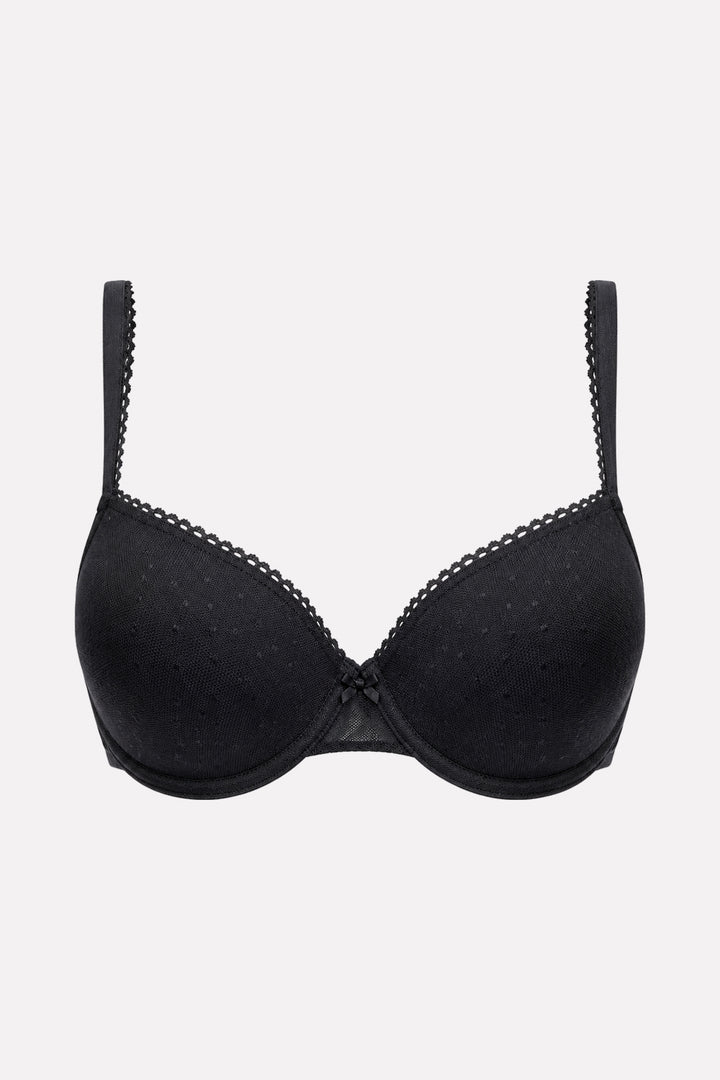 Womens Lightly Padded Plumetis Mesh Underwired Convertible Bra