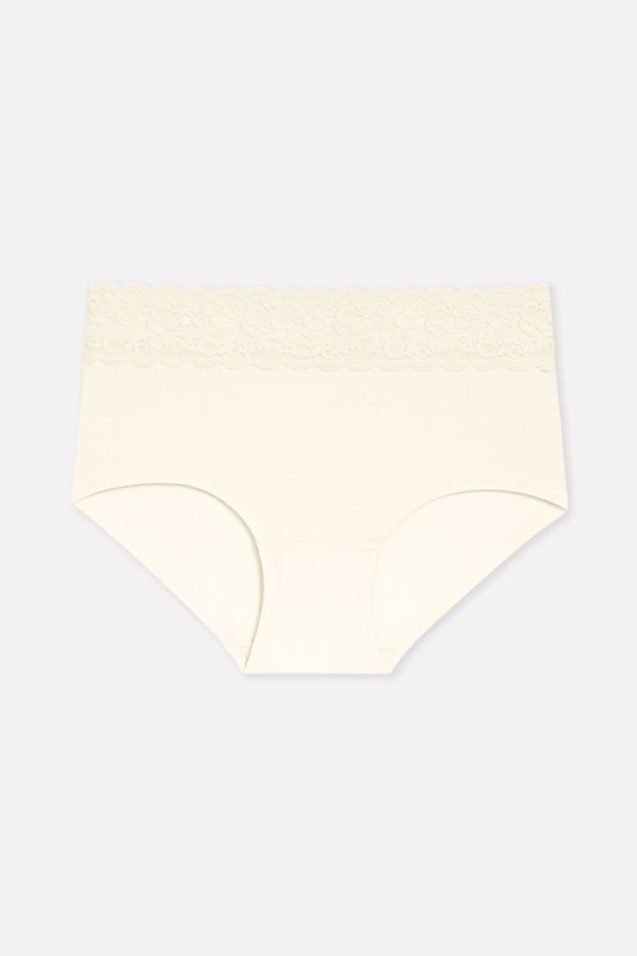 Womens Mid Waist Hipster Lace Brief Panty