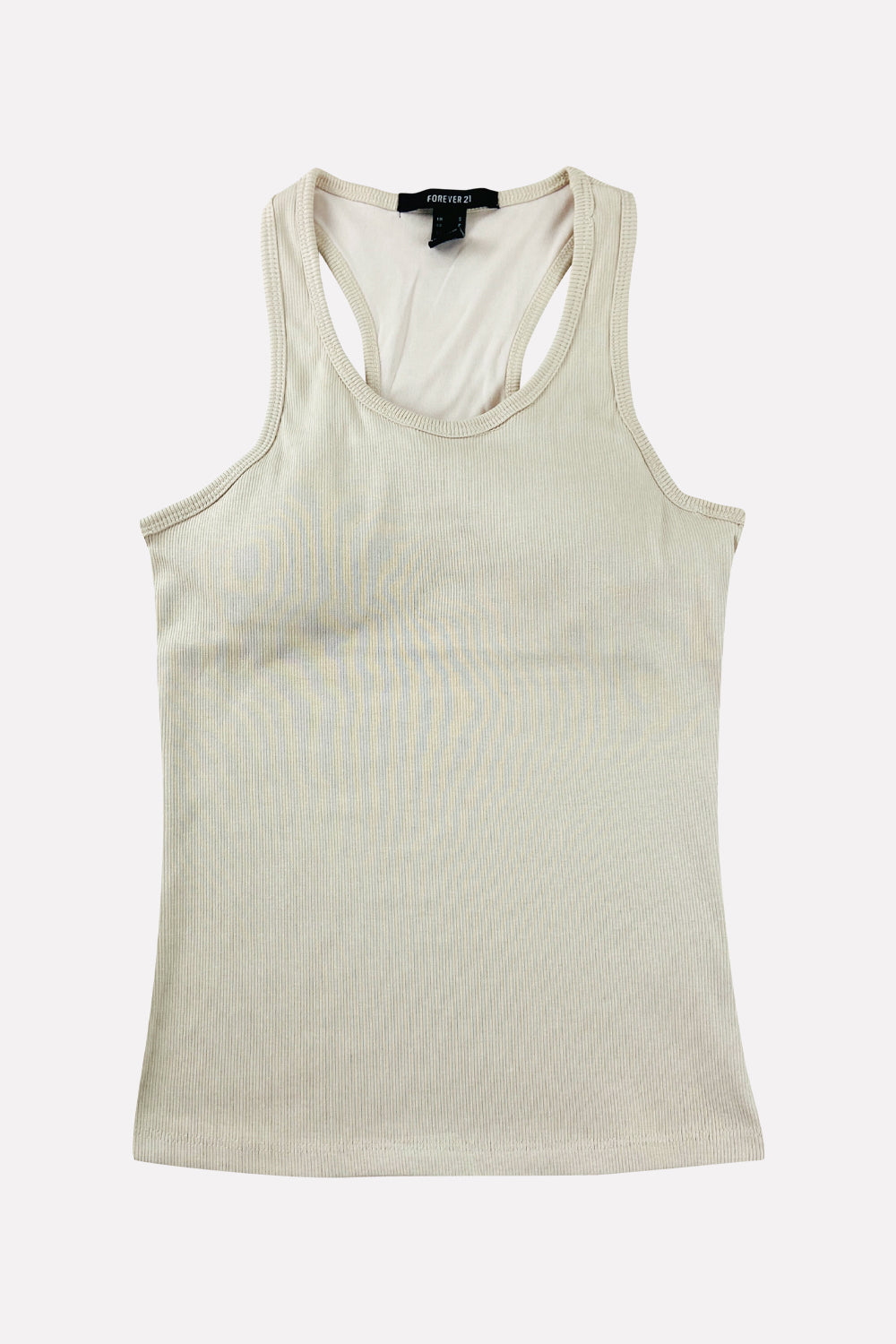 Womens Ribbed Built in Padded Bra Cotton Tank Top