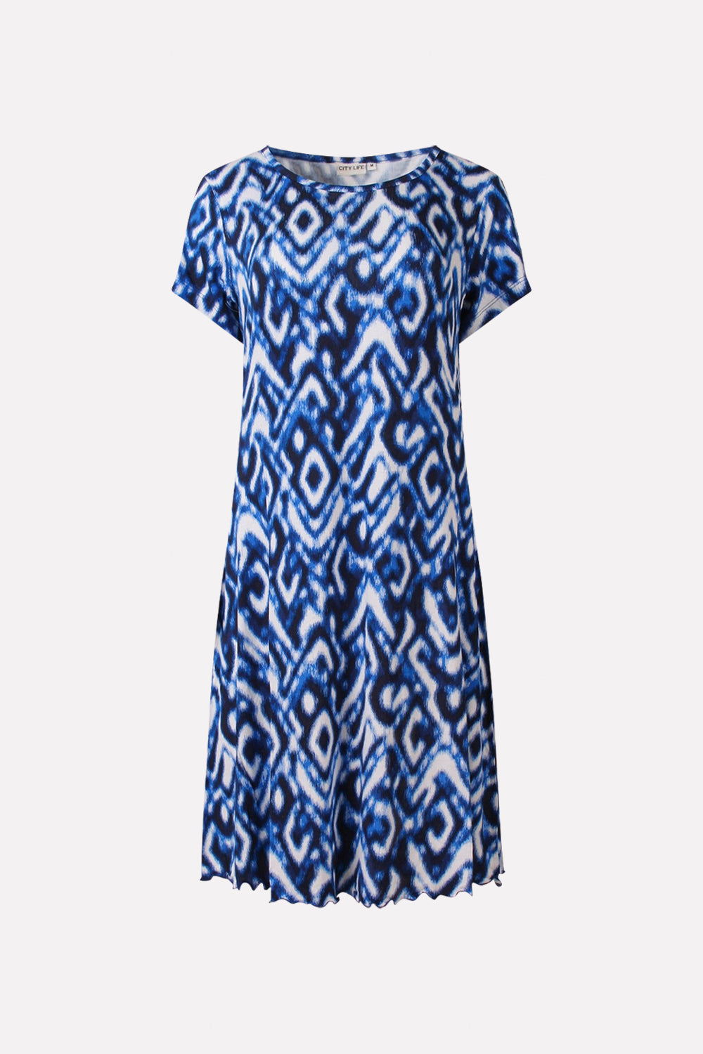Womens Printed Short Sleeve Soft Stretch Casual Night Dress
