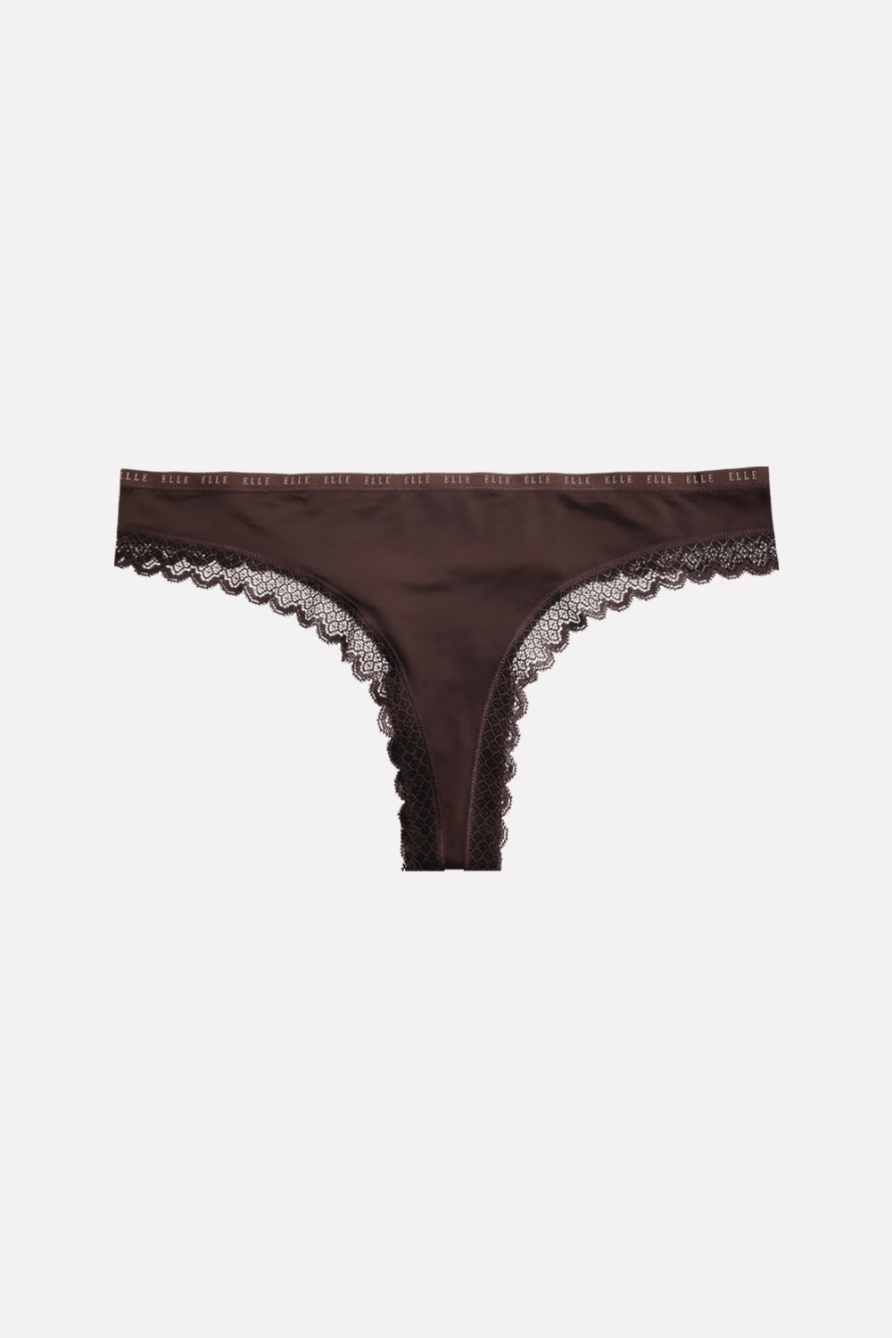 Ladies Mid Rise Microfiber Lace Thong