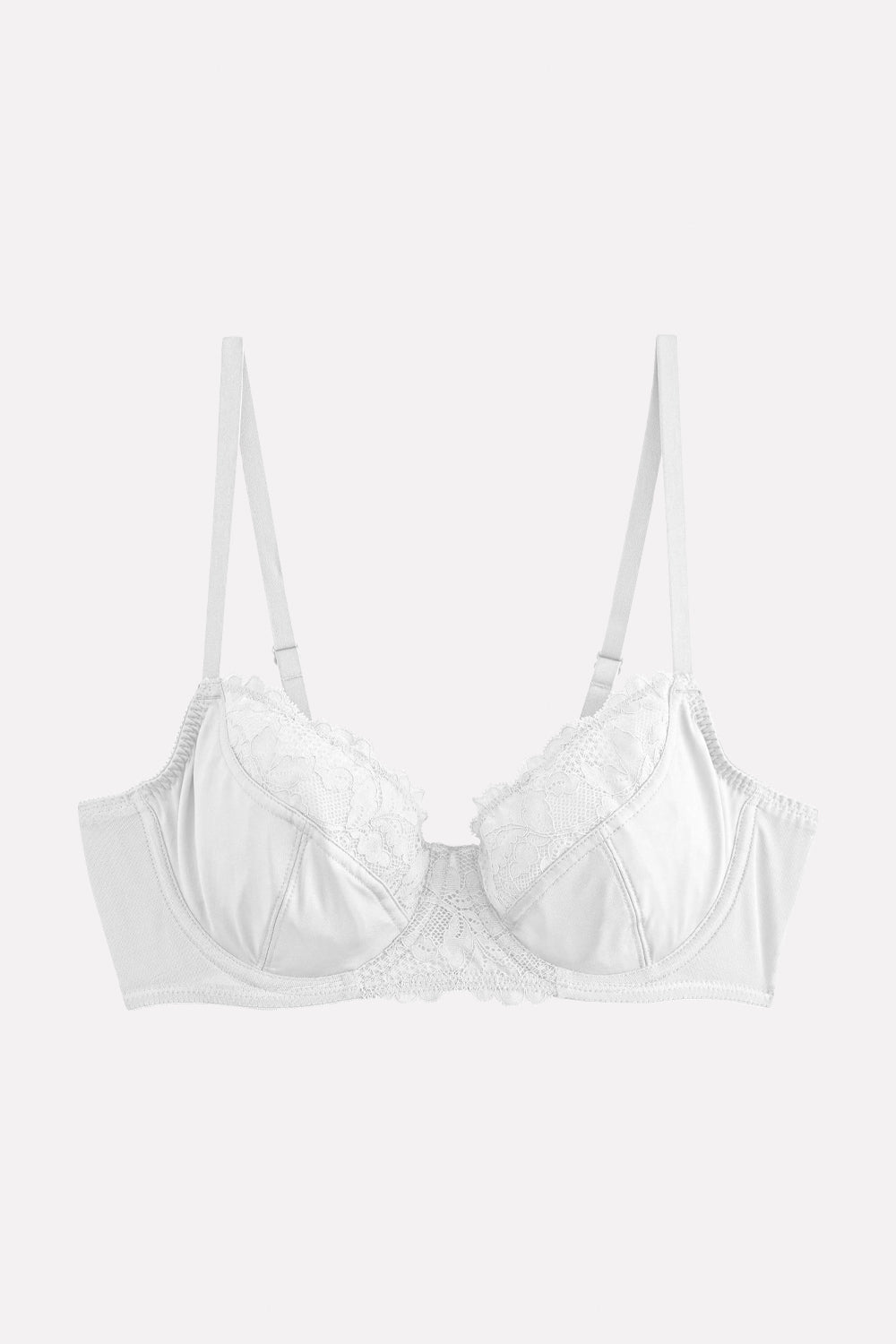 Womens Black Non-Padded Full Cup Underwired Floral Lace Bra