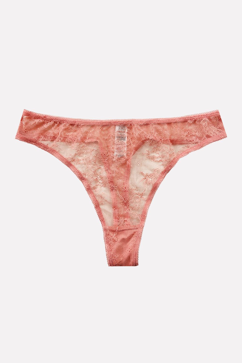 Ladies Mid Rise Lace Front Thong