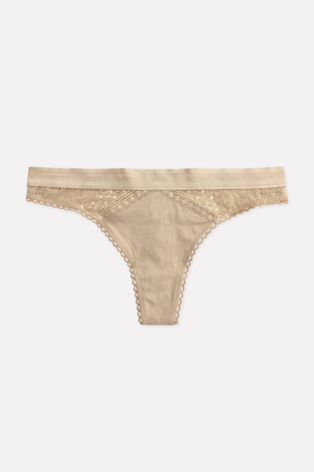 Ladies Mid Rise Cotton Lace Thong