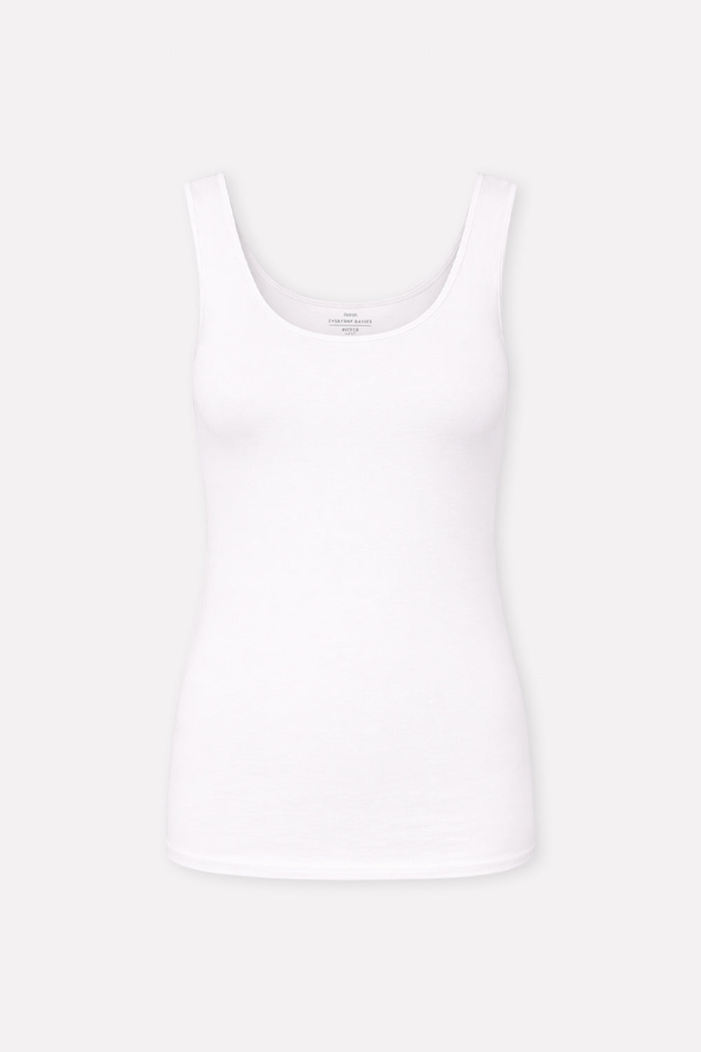 Womens Soft Cotton Sleeveless Scoop Neck Basic Stretch Tank Top