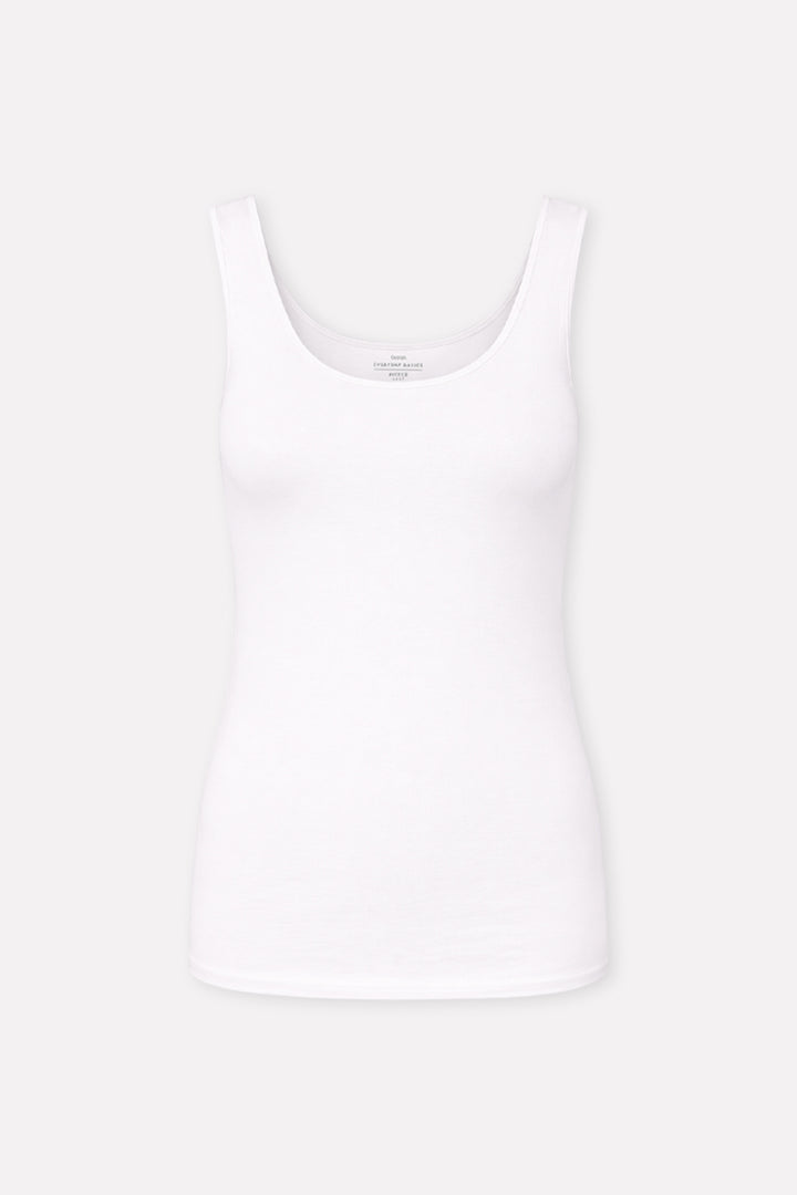 Womens Soft Cotton Sleeveless Scoop Neck Basic Stretch Tank Top