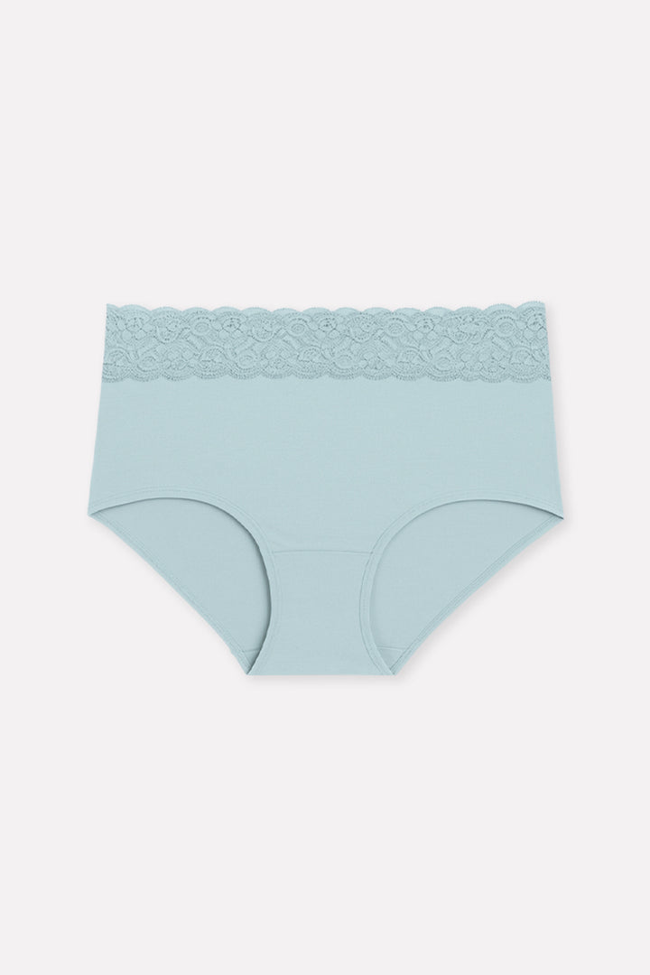Womens Mid Waist Hipster Lace Brief Panty