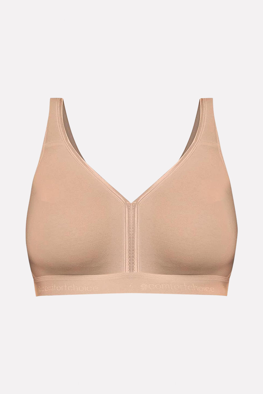 Womens Plus Size Wireless Back-Close Cotton Lounge Bra
