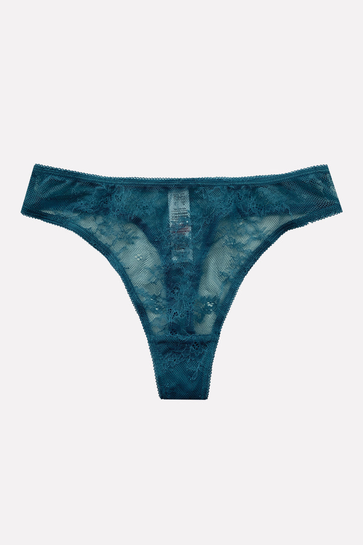 Ladies Mid Rise Lace Front Thong