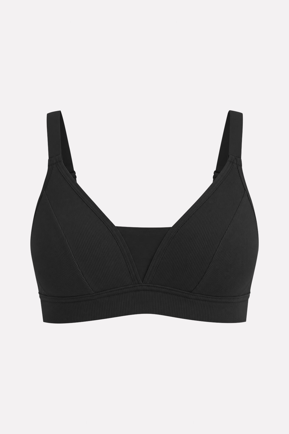 Womens Soft Stretch Ribbed Wire-Free Support Bra