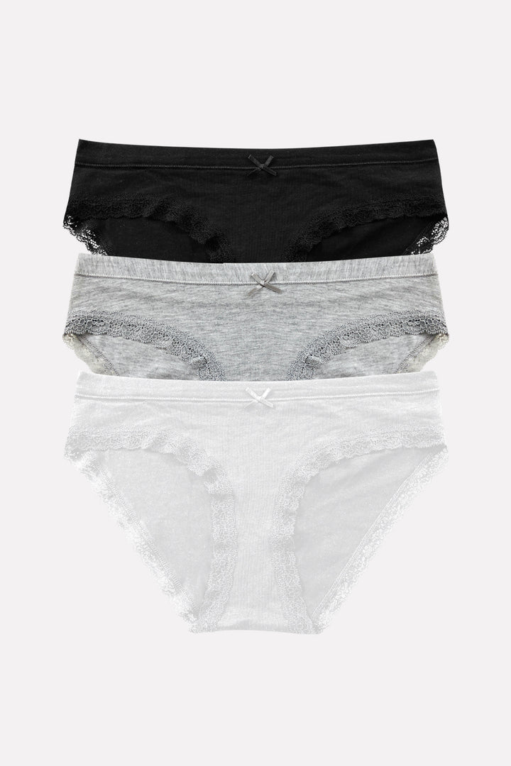 Ladies Lace Trim Brief Panty