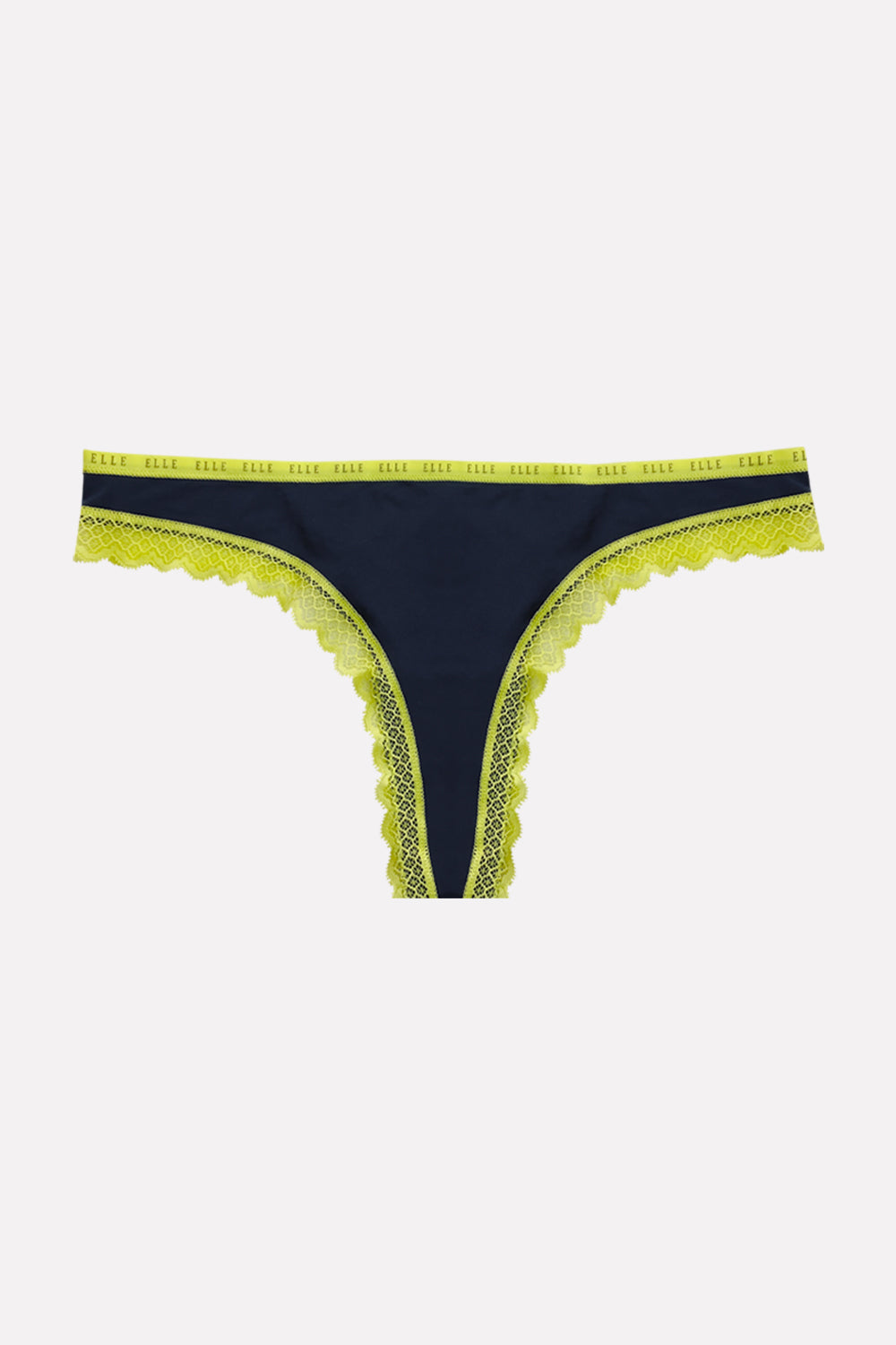 Ladies Mid Rise Microfiber Lace Thong