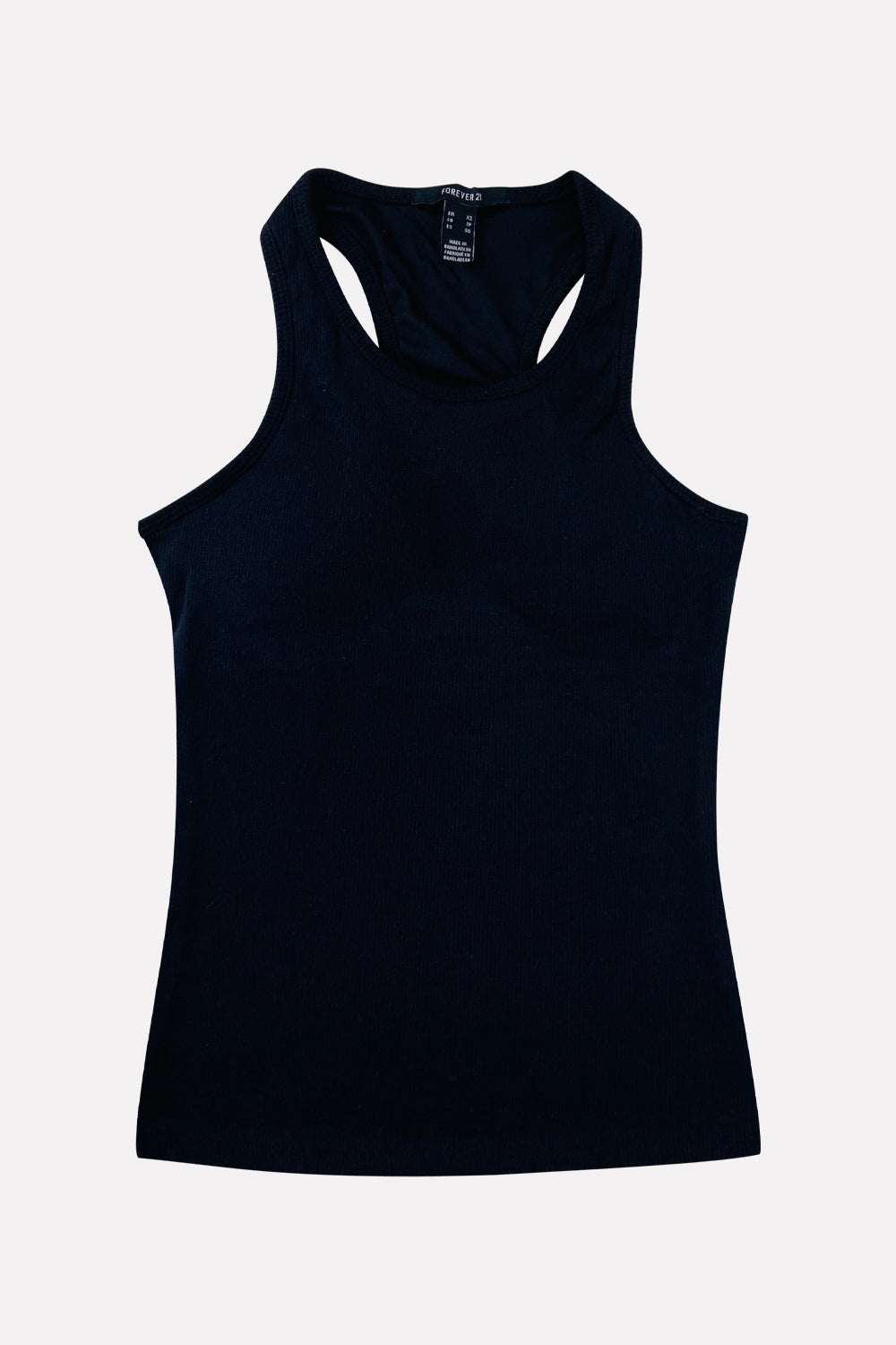 Womens Ribbed Built in Padded Bra Cotton Tank Top