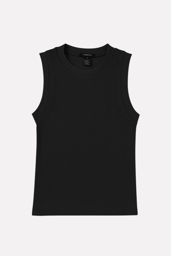Women's Ribbed Cotton Sleeveless Tank Top