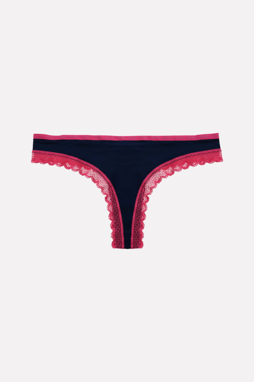 Ladies Mid Rise Microfiber Lace Thong