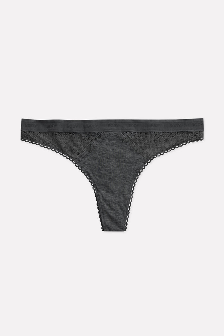 Ladies Mid Rise Cotton Lace Thong
