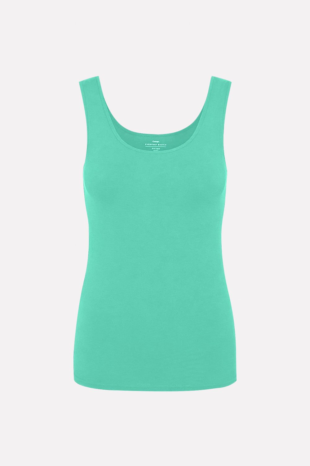 Womens Soft Cotton Sleeveless Scoop Neck Basic Stretch Tank Top