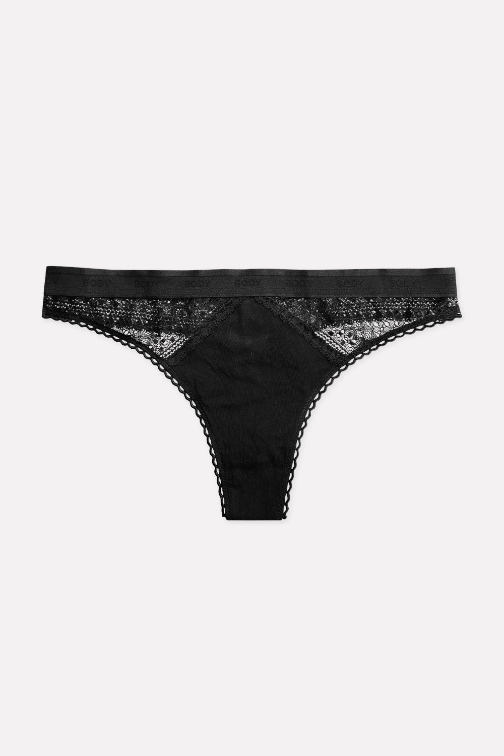 Ladies Mid Rise Cotton Lace Thong