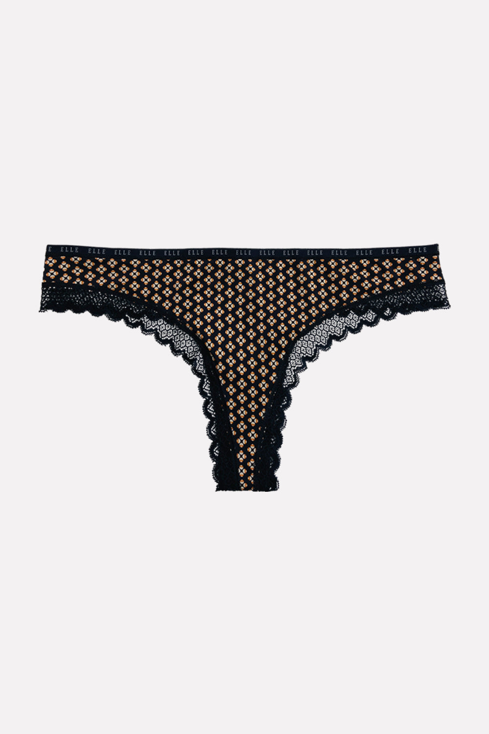 Ladies Mid Rise Microfiber Lace Thong