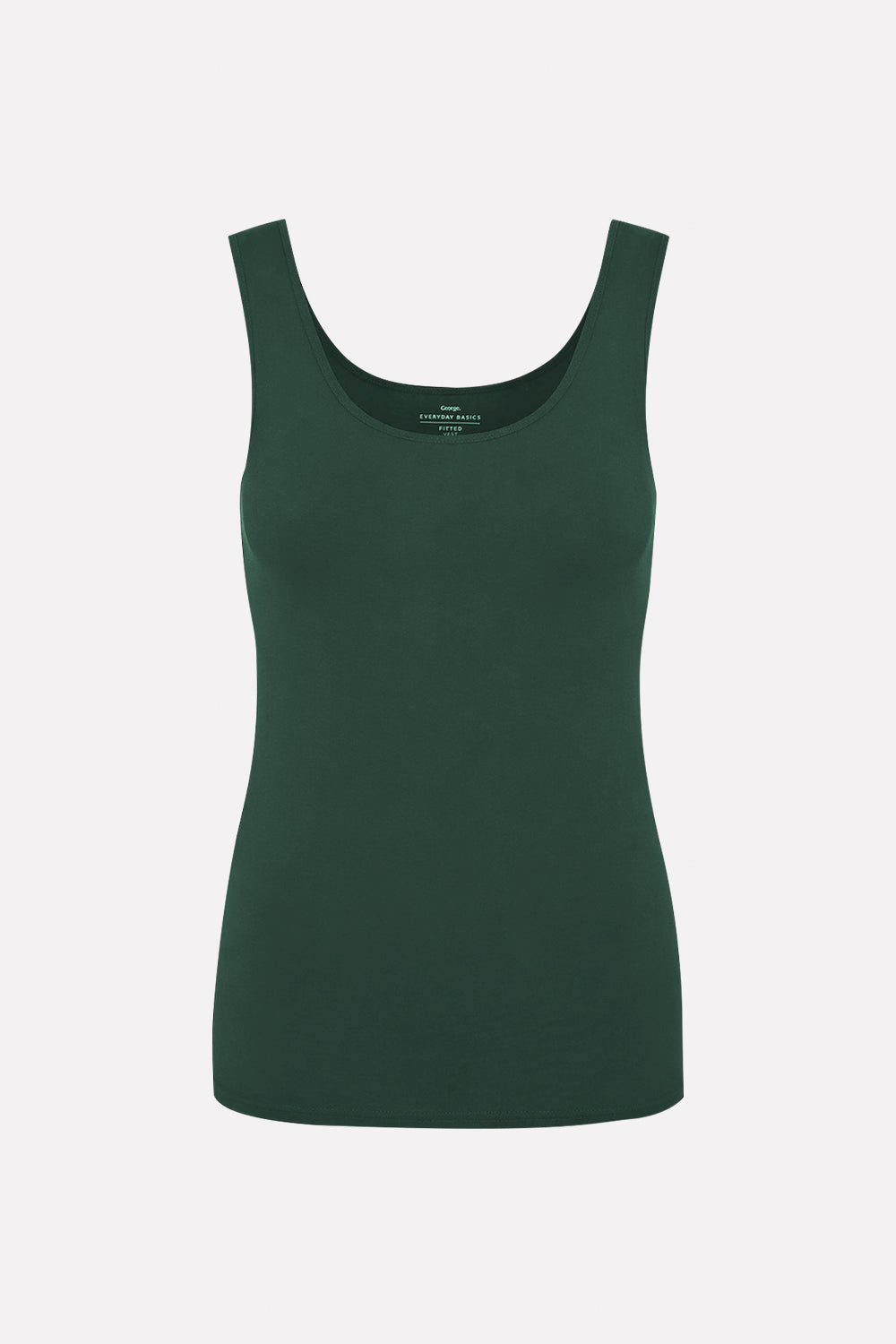 Womens Soft Cotton Sleeveless Scoop Neck Basic Stretch Tank Top