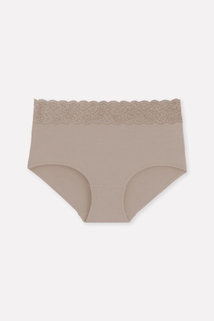 Womens Mid Waist Hipster Lace Brief Panty