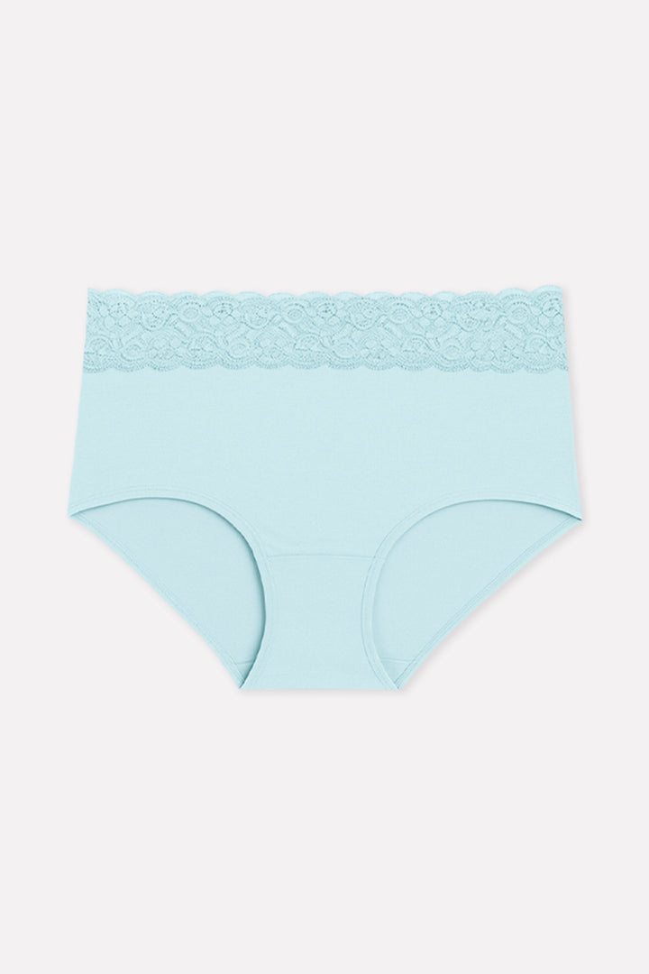 Womens Mid Waist Hipster Lace Brief Panty