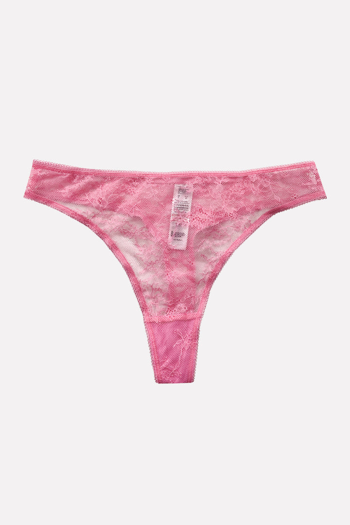 Ladies Mid Rise Lace Front Thong