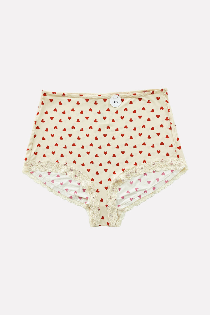 Ladies Whimsical High-Waisted Lace Trim Panties
