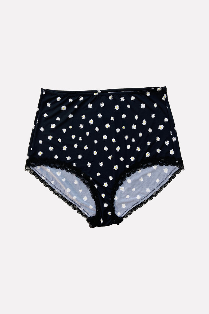 Ladies Whimsical High-Waisted Lace Trim Panties