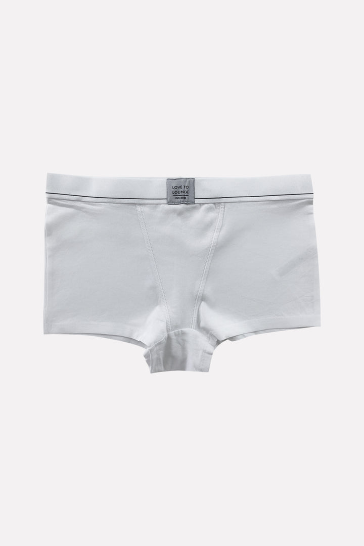 Women's Mid Waist Cotton Boxer Brief Panty