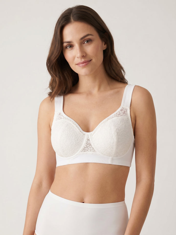 Womens Soft Full Coverage Comfort Lace Bra
