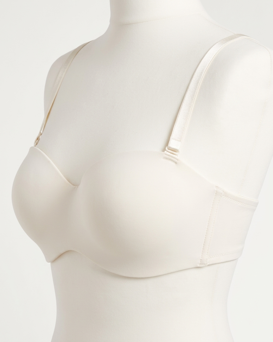 Women’s Smooth Moulded Cup Adjustable Straps Balconette Bra