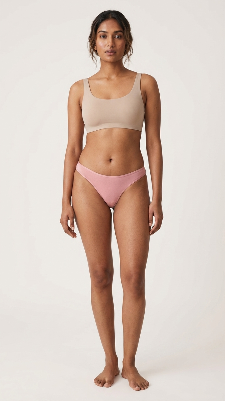 Pack of 5 Womens Solid Soft Cotton Breathable Thong