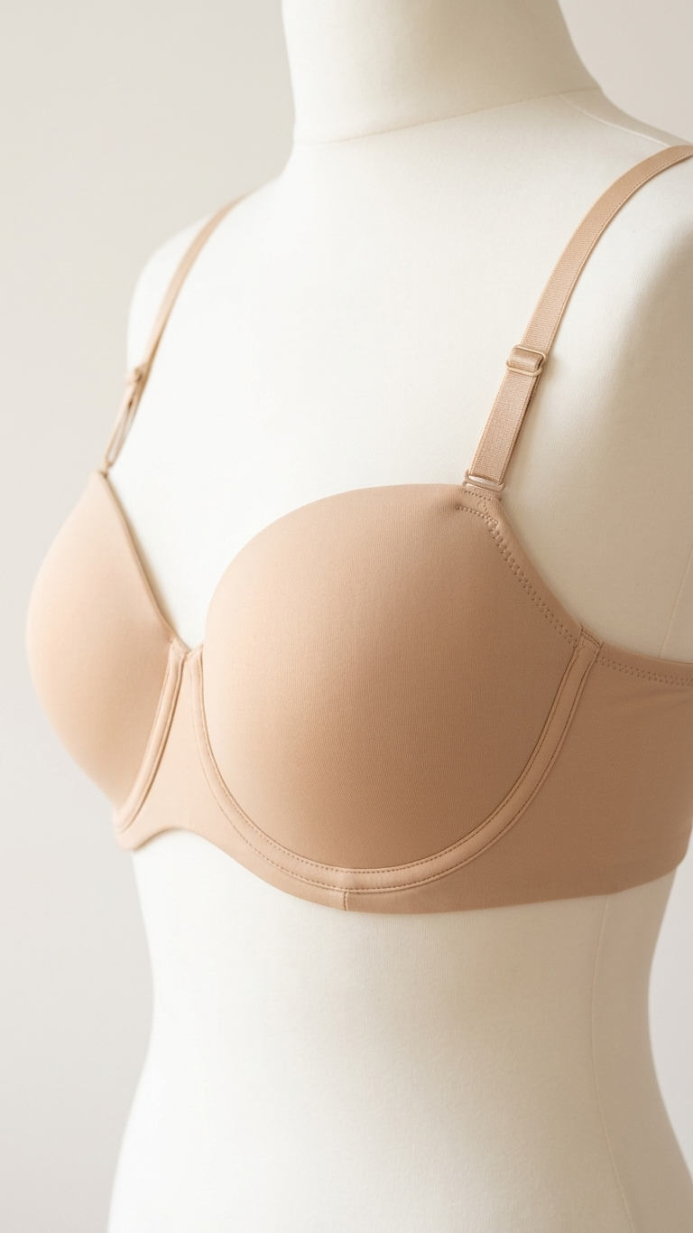 Womens Padded Underwire Adjustable Straps Balconette Bra