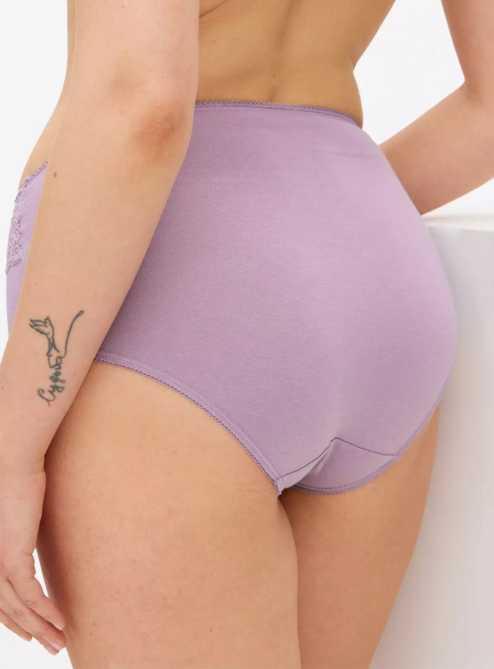 Ladies High Waisted Full Back Cover Printed Brief Panty