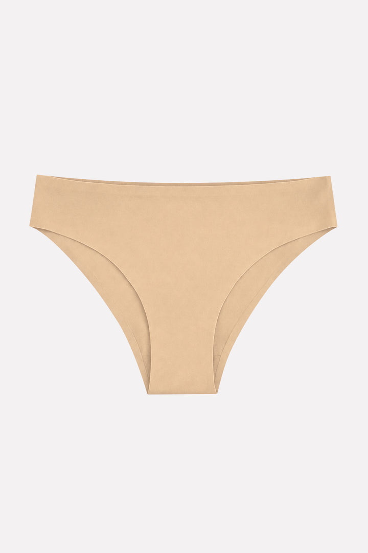 Womens Seamless Mid Rise Invisible Soft Comfort Brief Panty